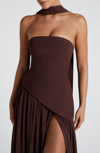 Julia Maxi Dress - Plum Brown