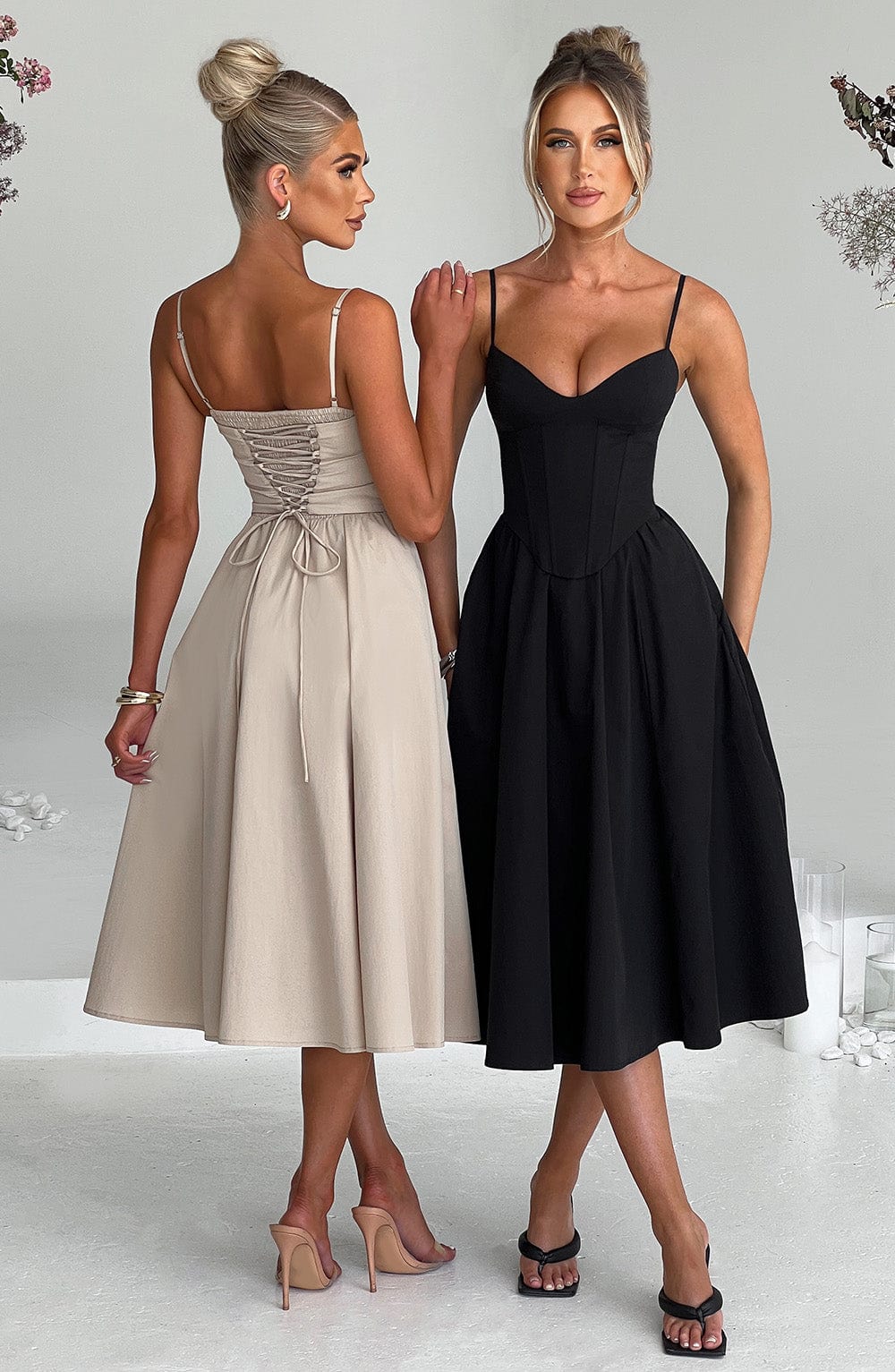 Rosie Midi Dress - Black