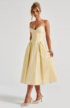 Rosie Midi Dress - Lemon
