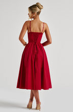 Rosie Midi Dress - Red