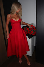 Rosie Midi Dress - Red