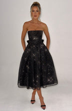 Harriet Midi Dress - Black Sparkle
