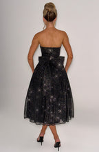 Harriet Midi Dress - Black Sparkle