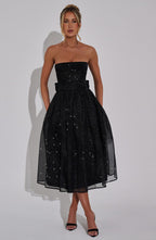 Harriet Midi Dress - Black Sparkle