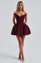 Rosie Mini Dress - Cherry Lacquer