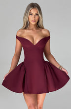 Rosie Mini Dress - Cherry Lacquer