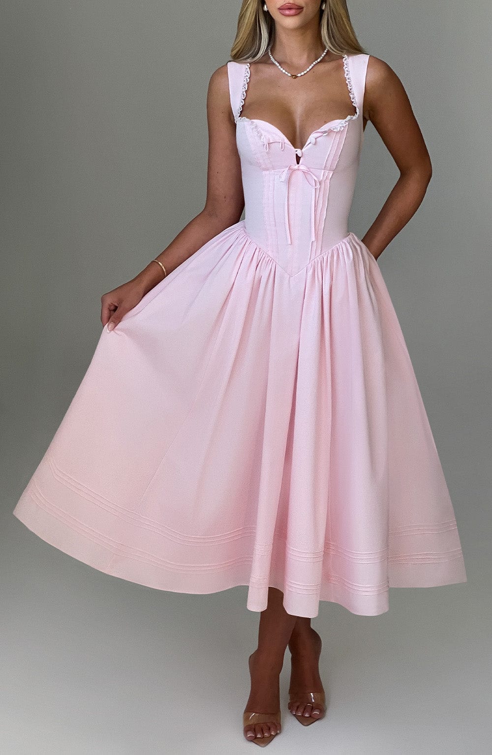 Natalie Midi Dress - Blush