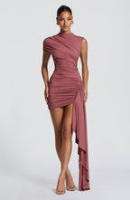 Harriet Mini Dress - Rose Brown