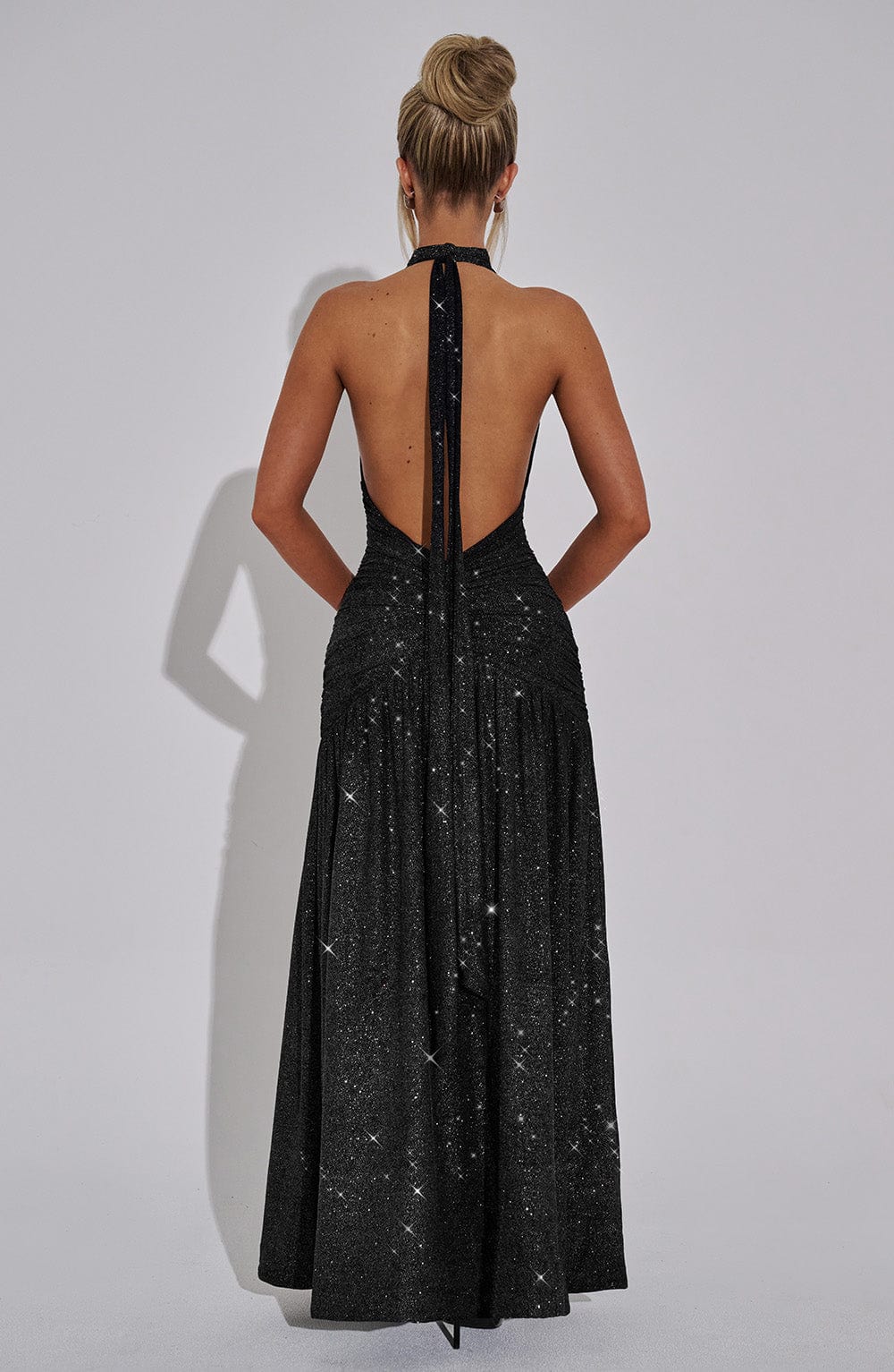 Isla Maxi Dress - Black Sparkle