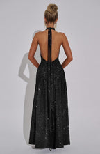 Isla Maxi Dress - Black Sparkle