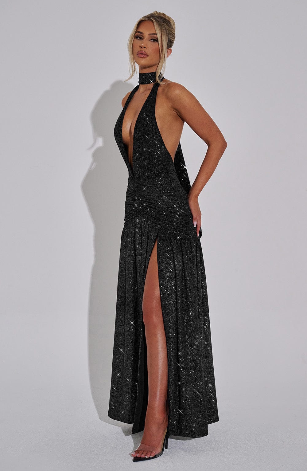 Isla Maxi Dress - Black Sparkle