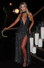 Isla Maxi Dress - Black Sparkle