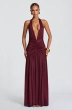 Isla Maxi Dress - Cherry Lacquer