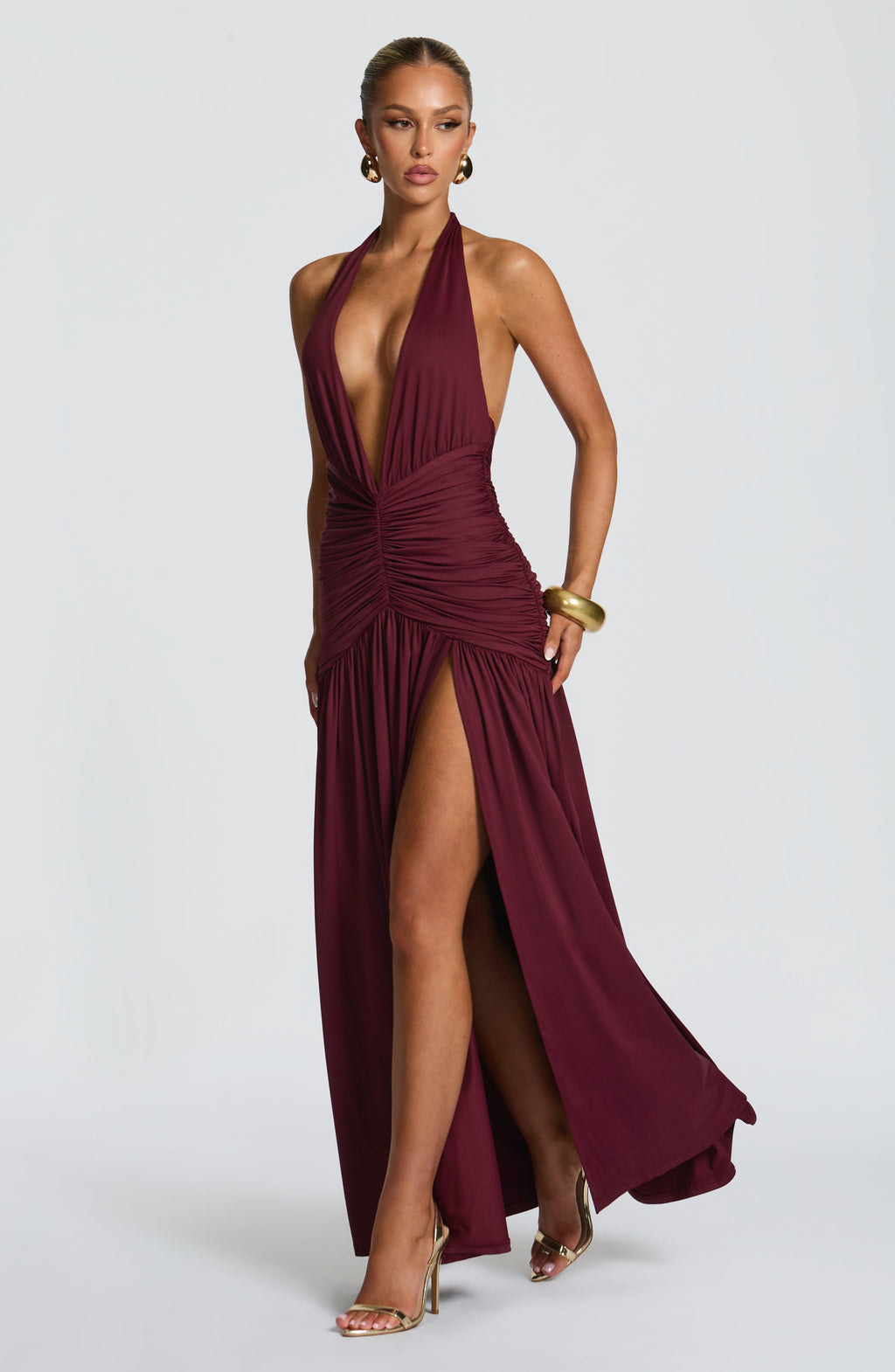 Isla Maxi Dress - Cherry Lacquer