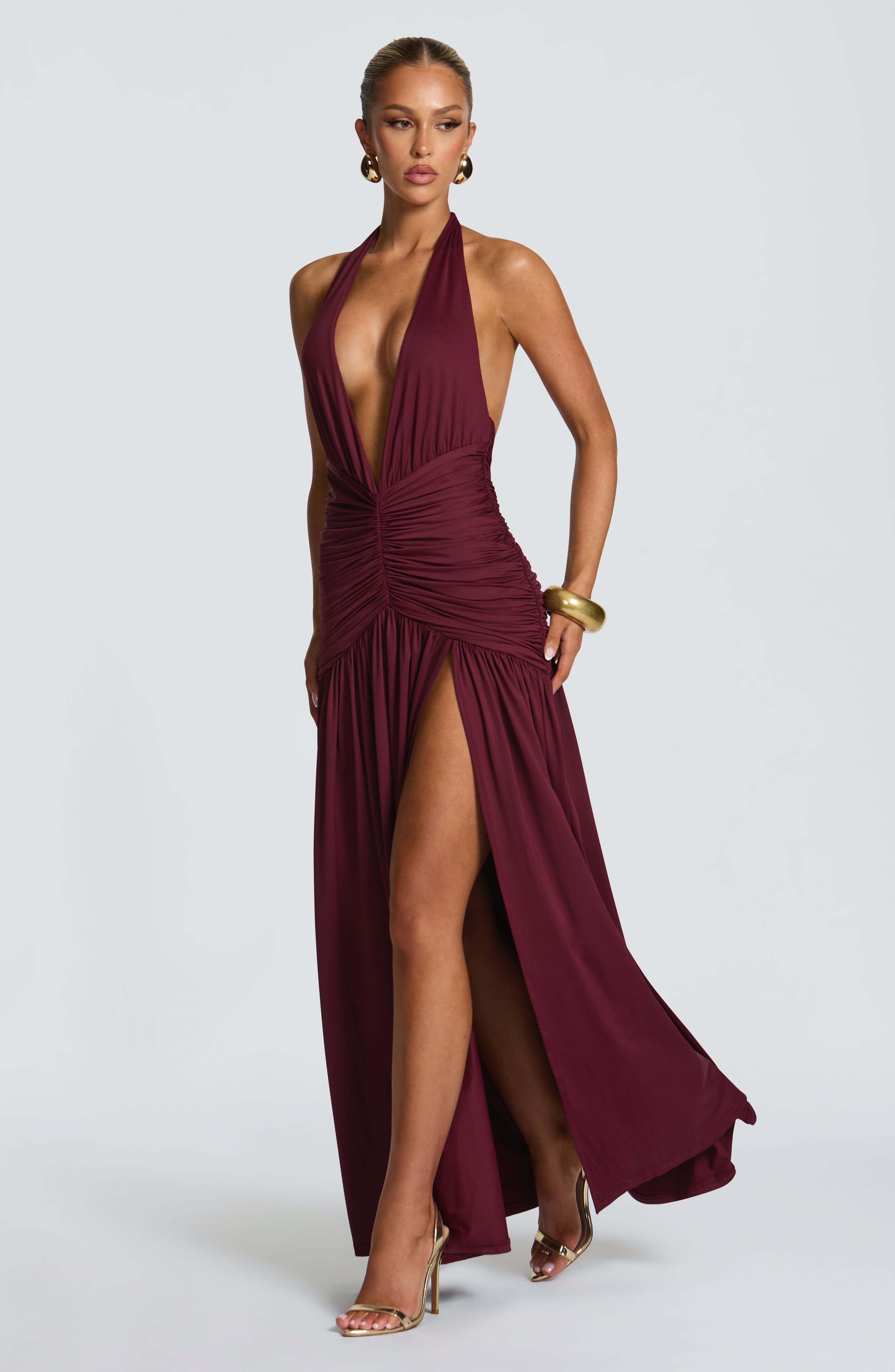 Isla Maxi Dress - Cherry Lacquer