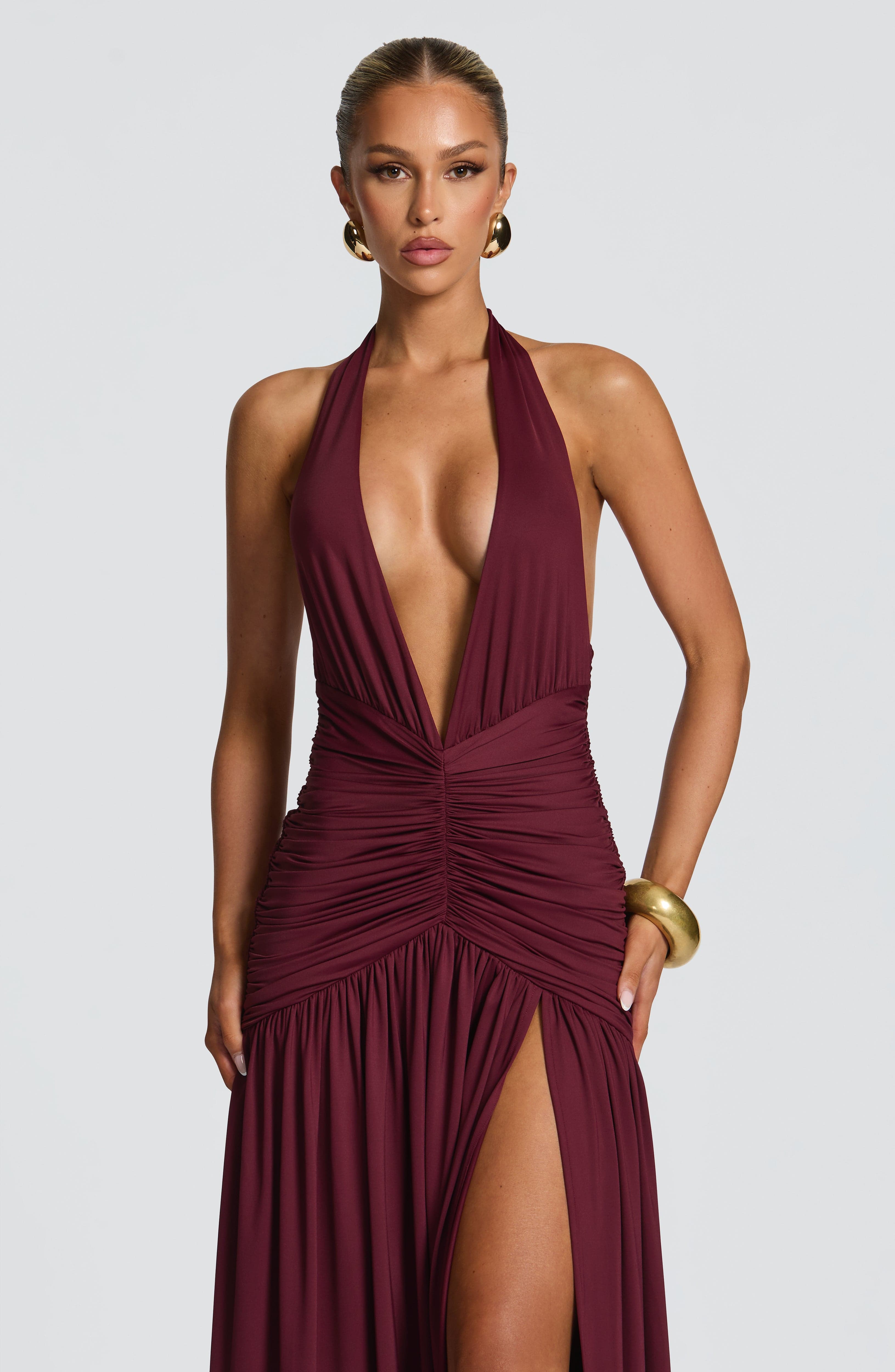 Isla Maxi Dress - Cherry Lacquer