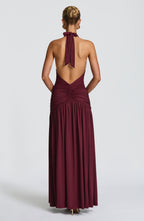 Isla Maxi Dress - Cherry Lacquer