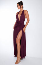 Isla Maxi Dress - Cherry Lacquer