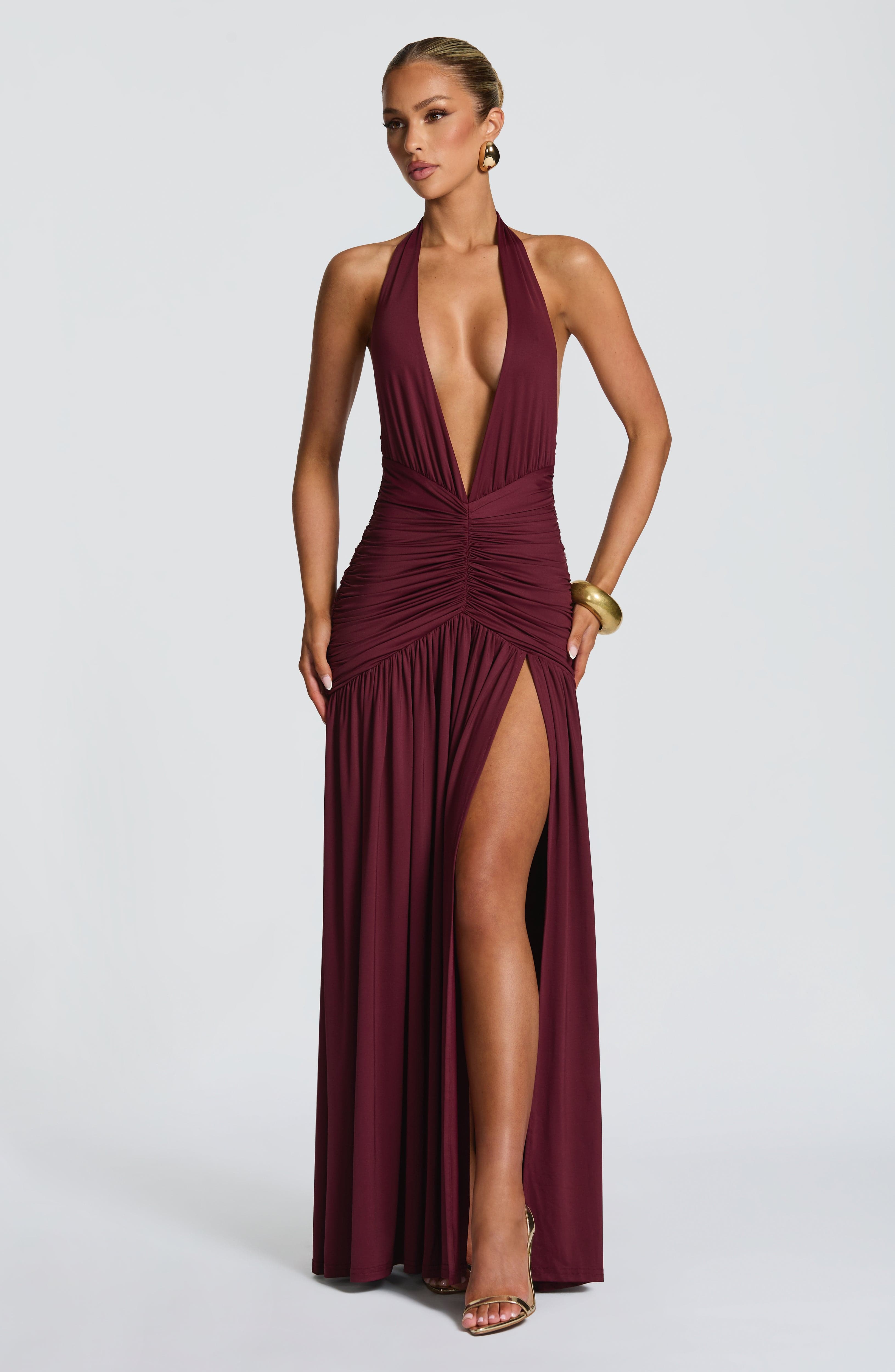 Isla Maxi Dress - Cherry Lacquer