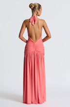 Isla Maxi Dress - Coral Pink