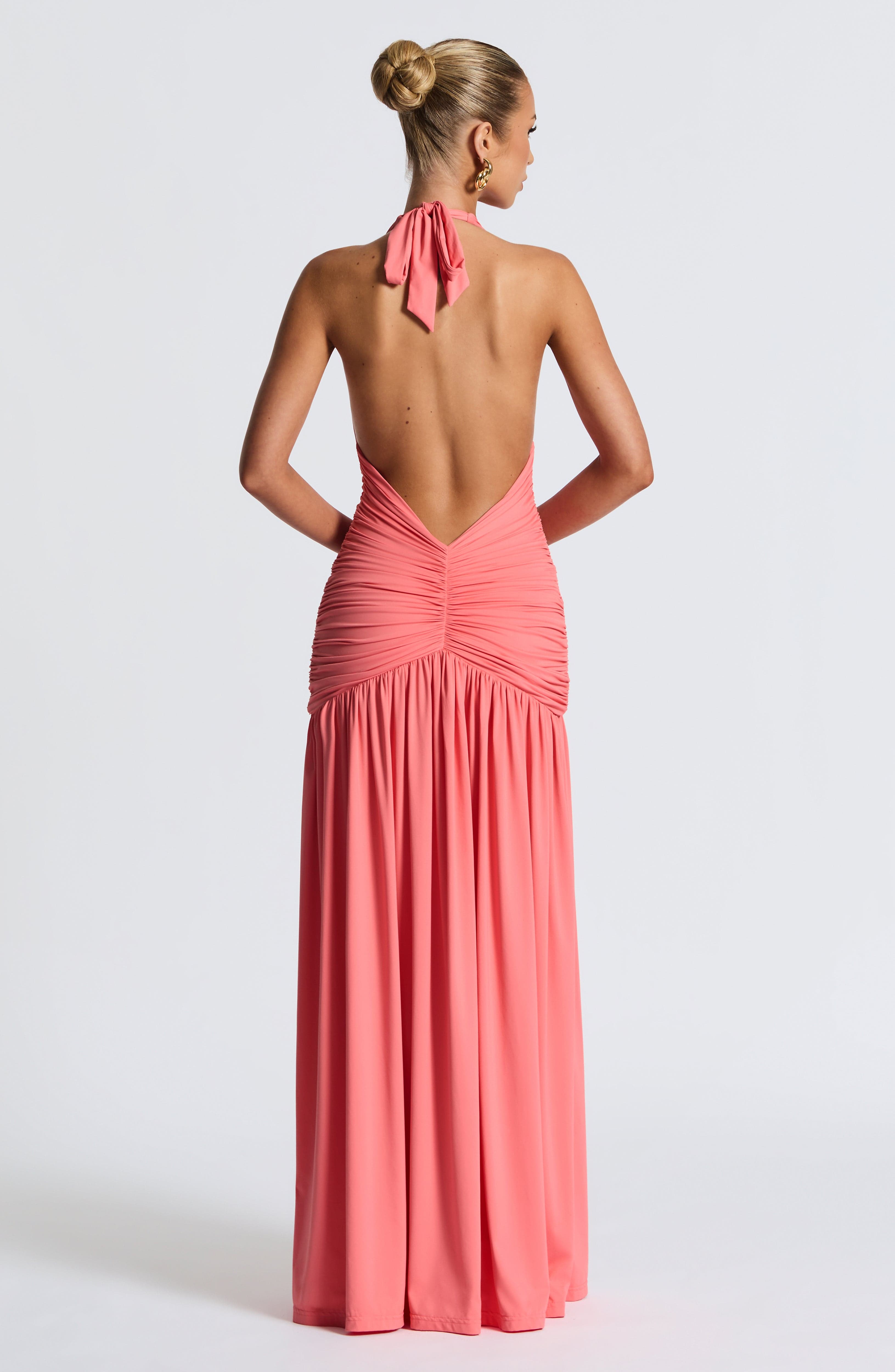 Isla Maxi Dress - Coral Pink