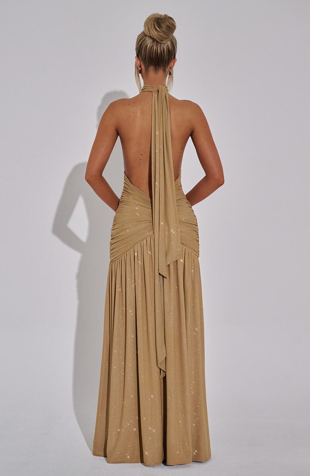 Isla Maxi Dress - Gold Sparkle