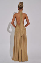 Isla Maxi Dress - Gold Sparkle
