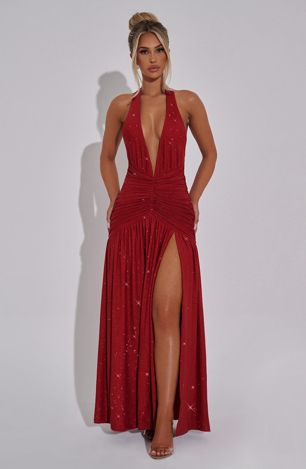 Isla Maxi Dress - Red Sparkle