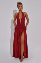 Isla Maxi Dress - Red Sparkle