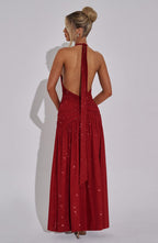 Isla Maxi Dress - Red Sparkle