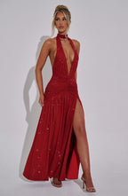 Isla Maxi Dress - Red Sparkle
