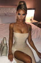 Chloe Maxi Dress - Gold Sparkle