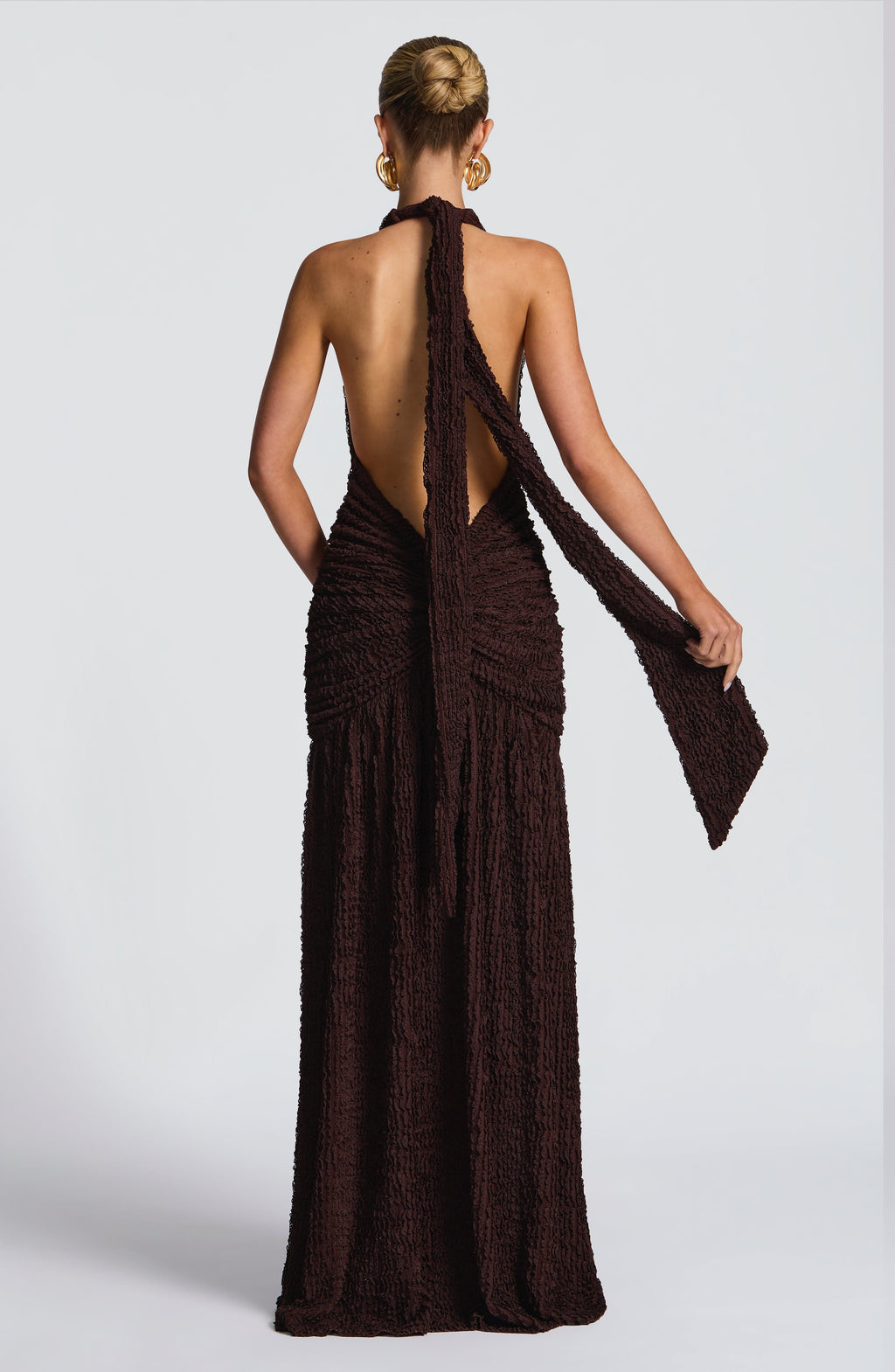 Luna Maxi Dress - Plum Brown