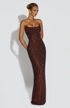 Angel Maxi Dress - Plum Brown