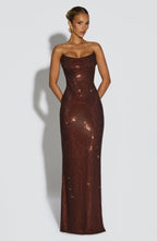 Angel Maxi Dress - Plum Brown