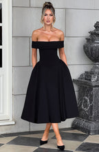 Lauren Midi Dress - Black