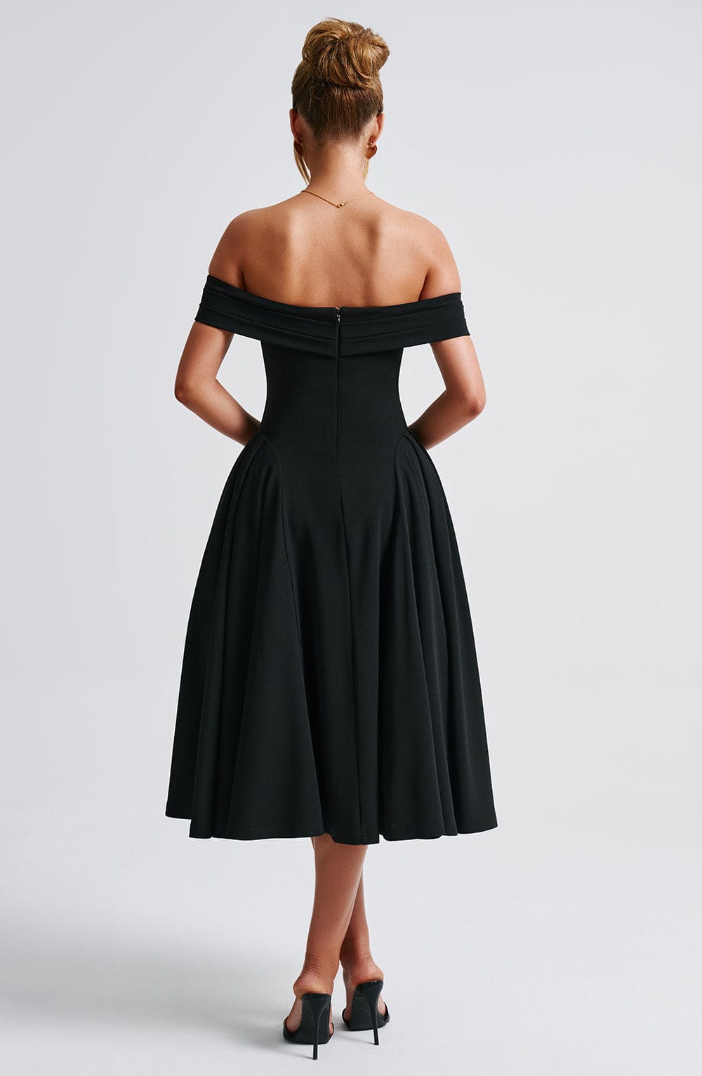 Lauren Midi Dress - Black