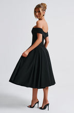 Lauren Midi Dress - Black