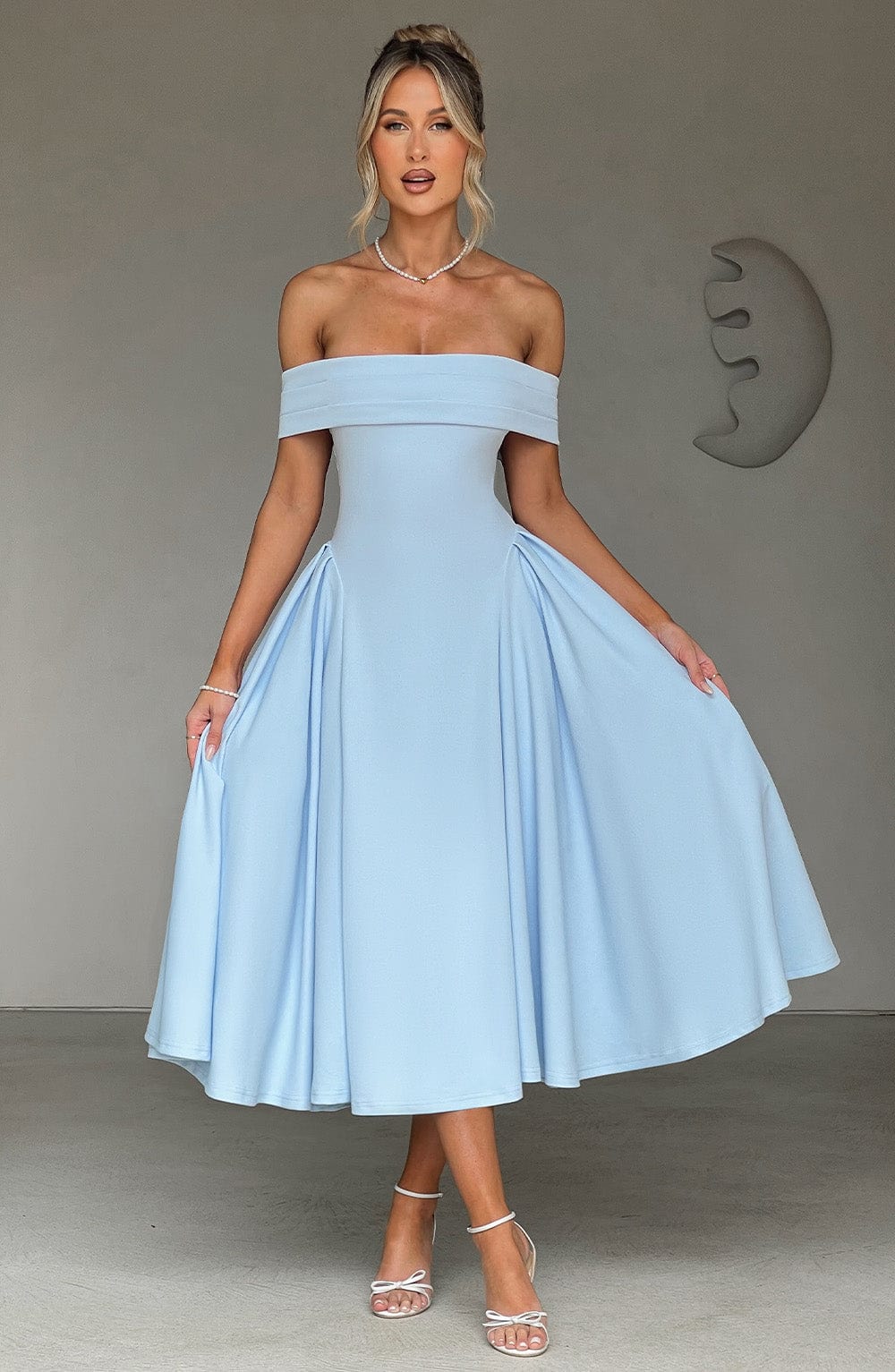 Lauren Midi Dress - Blue