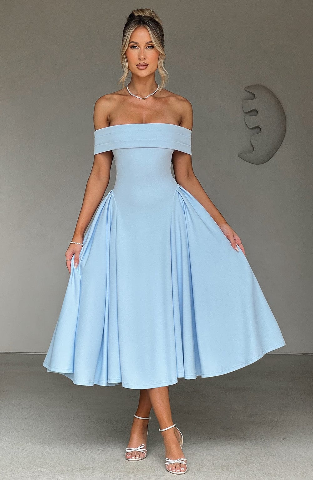 Lauren Midi Dress - Blue