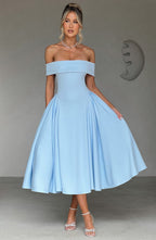 Lauren Midi Dress - Blue