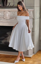 Lauren Midi Dress - Ivory