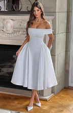 Lauren Midi Dress - Ivory
