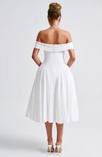 Lauren Midi Dress - Ivory
