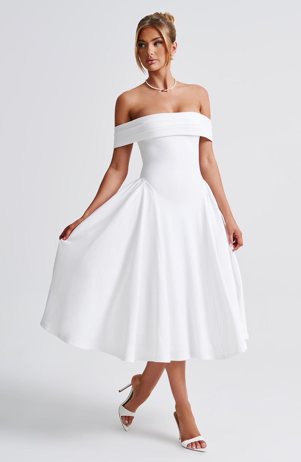 Lauren Midi Dress - Ivory
