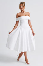 Lauren Midi Dress - Ivory