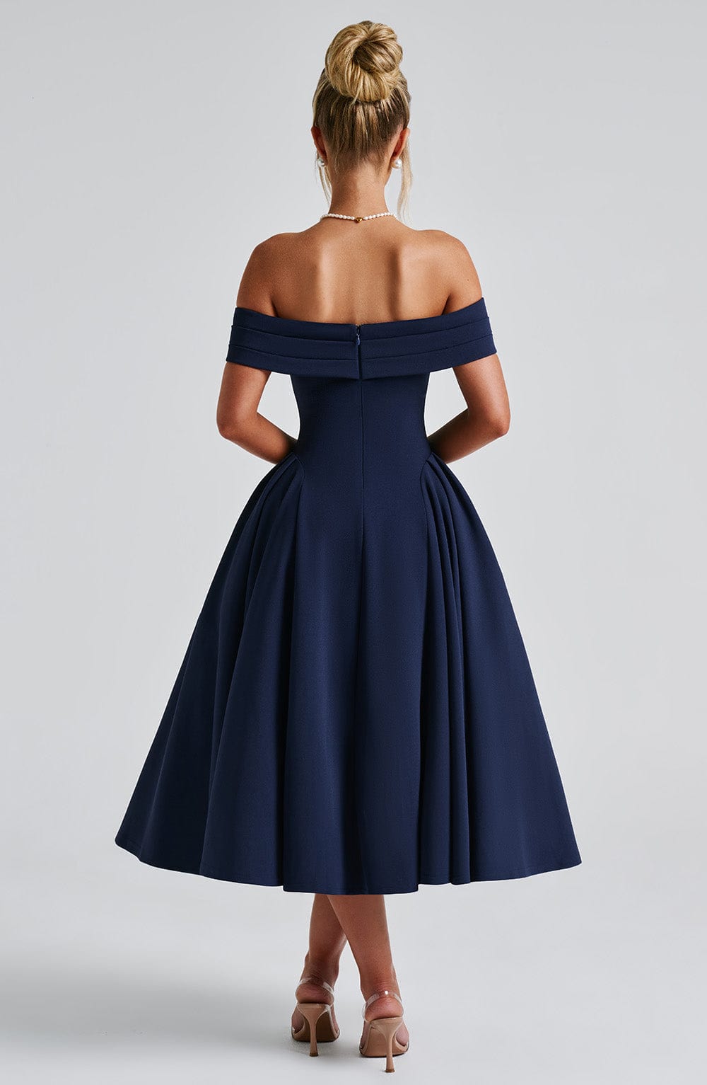 Lauren Midi Dress - Navy