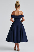 Lauren Midi Dress - Navy