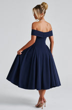 Lauren Midi Dress - Navy