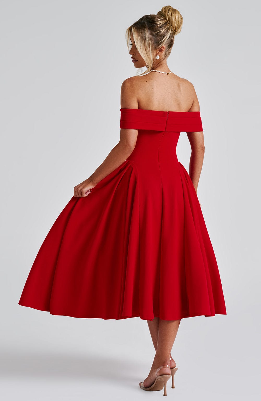 Lauren Midi Dress - Red